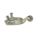 1in Band Cloverleaf Rowel Silver Men`s Spurs