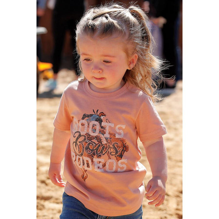 Toddler Girls Boots Bows Rodeo Tee
