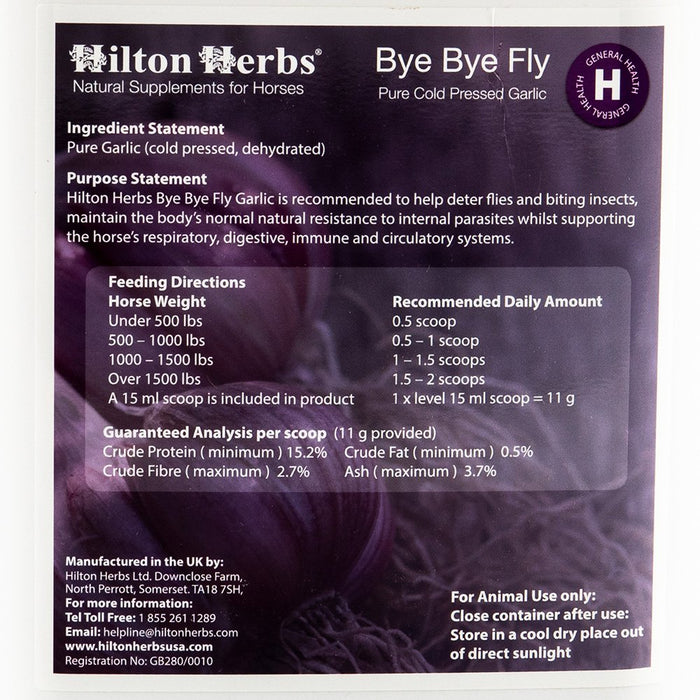 Hilton Herbs Bye Bye Fly Garlic Granules 4.4lb