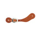 Ladies Natural Slick Leather Dove Wing Spur Straps