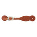Ladies Straight Scalloped Natural Leather Spur Straps
