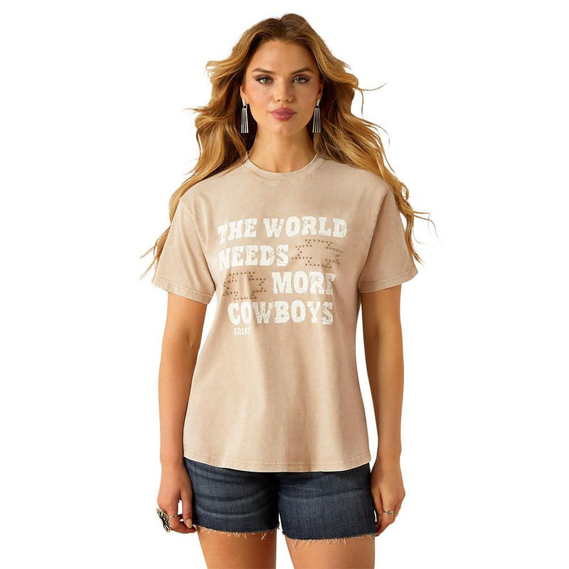 Womens White Pepper More Cowboys Tee