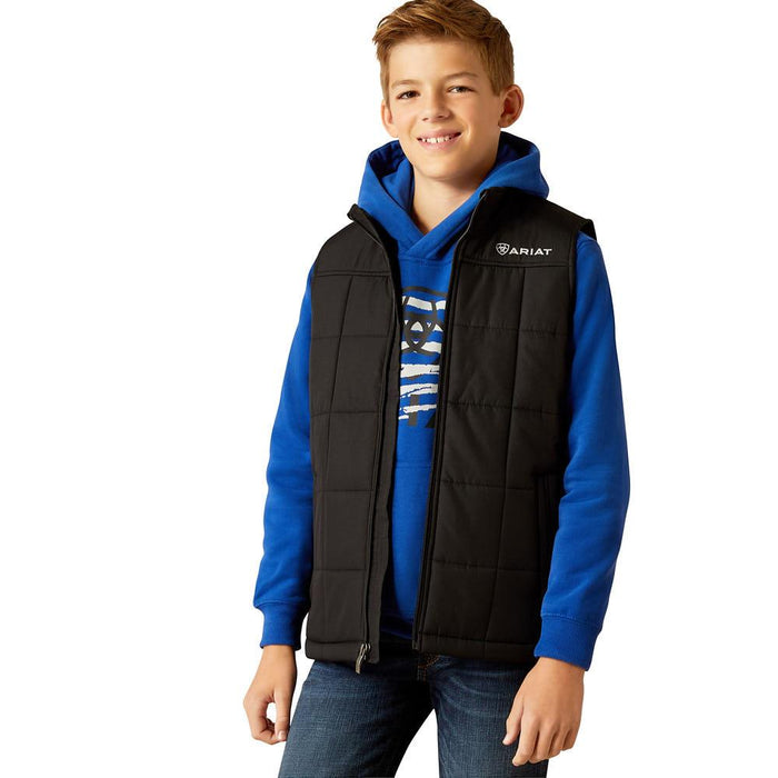 Boys Crius Black Insulated Vest