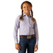 Girls' Lavender Stripe Button Up Shirt