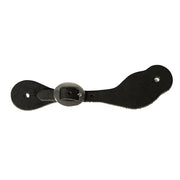 Ladies Black Spur Straps with SS Buckles