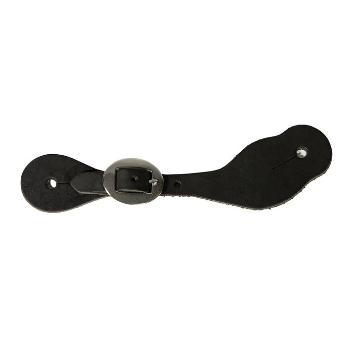 Ladies Black Spur Straps with SS Buckles