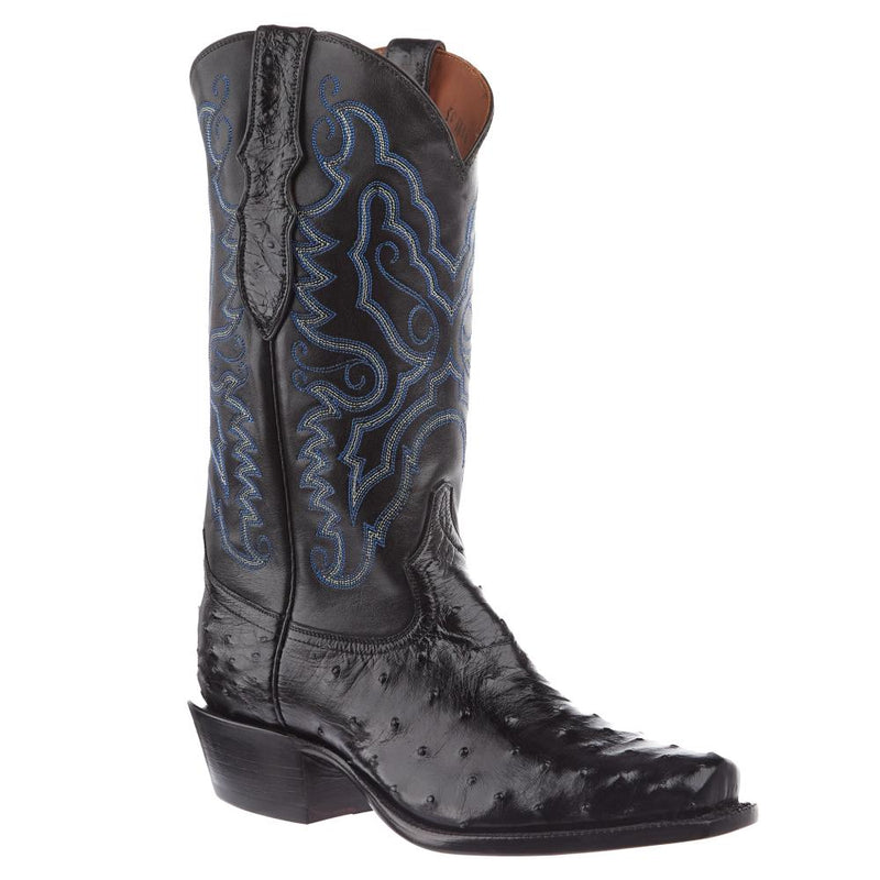 Men's Black Full Quill Ostrich Black Top