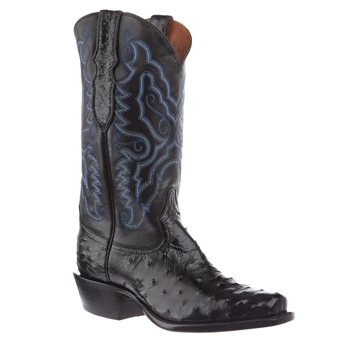 Men's Black Full Quill Ostrich Black Top