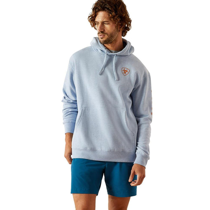 Mens Light Blue Logo Hoodie