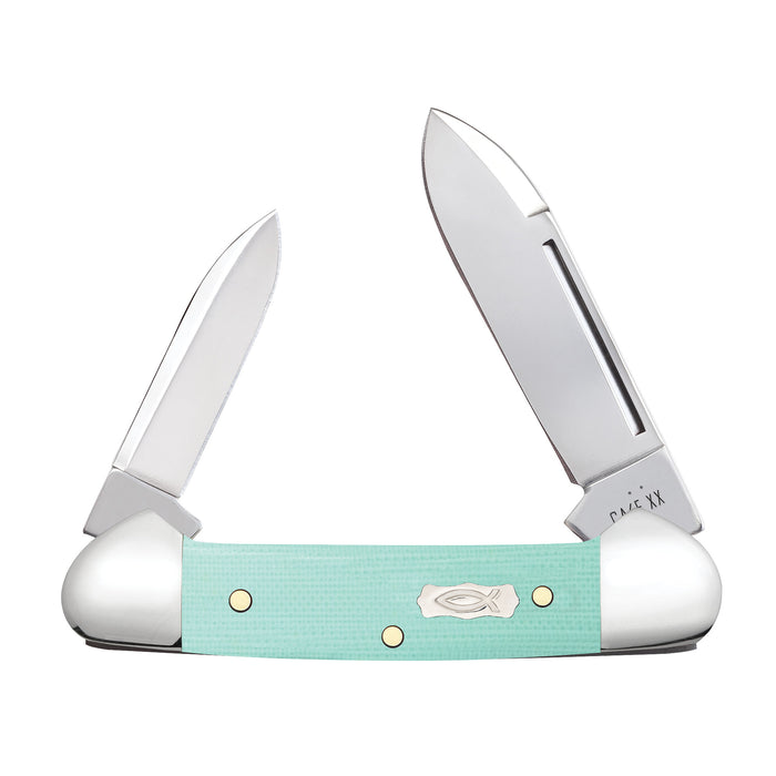 Seafoam Green G 0 Smooth Baby Butterbean Knife