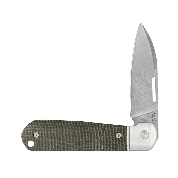 Smooth OD Green Canvas Micarta Highbanks Knife