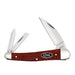 Smooth Dark Red Burlap Micarta CS Seahorse Whittler Knife