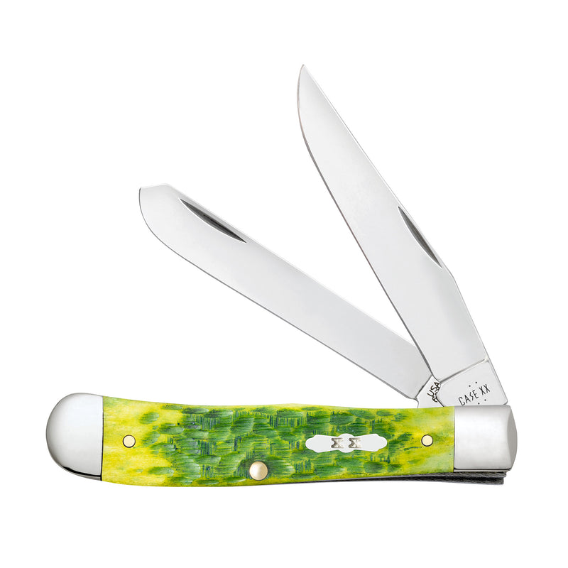 Peach Seed Jig Green Apple Bone Trapper Knife