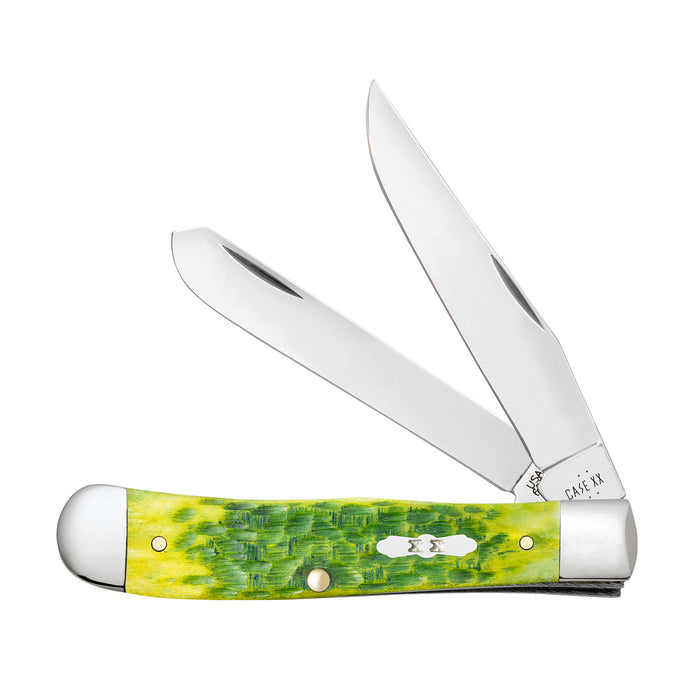 Peach Seed Jig Green Apple Bone Trapper Knife