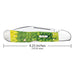 Peach Seed Jig Green Apple Bone CopperLock Knife