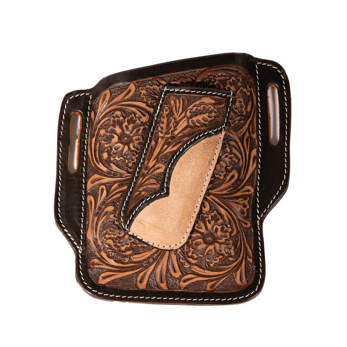 Antique Floral Cell Phone and Knife Sheath Belt Holder