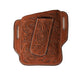 Chocolate Roughout Floral Cell Phone and Knife Sheath Belt Holder