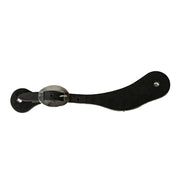 Mens Black Spur Straps with SS Buckle