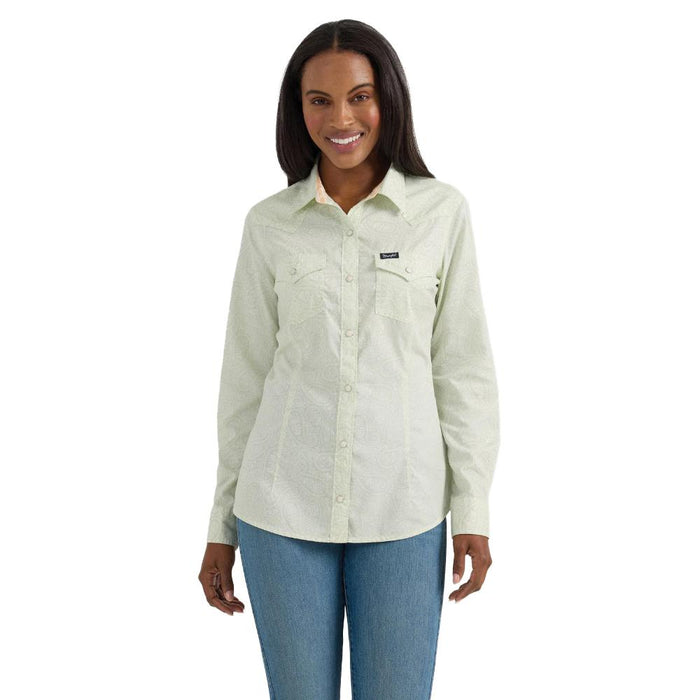 Women's Mint Paisley Dress Shirt