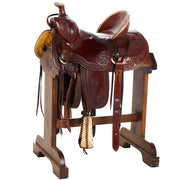 Used 16in Floral and Basket Combo Tooled Ranch Roper