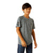 Boys Newsboy Blue Vertical Gradient Charger Short Sleeve Tee