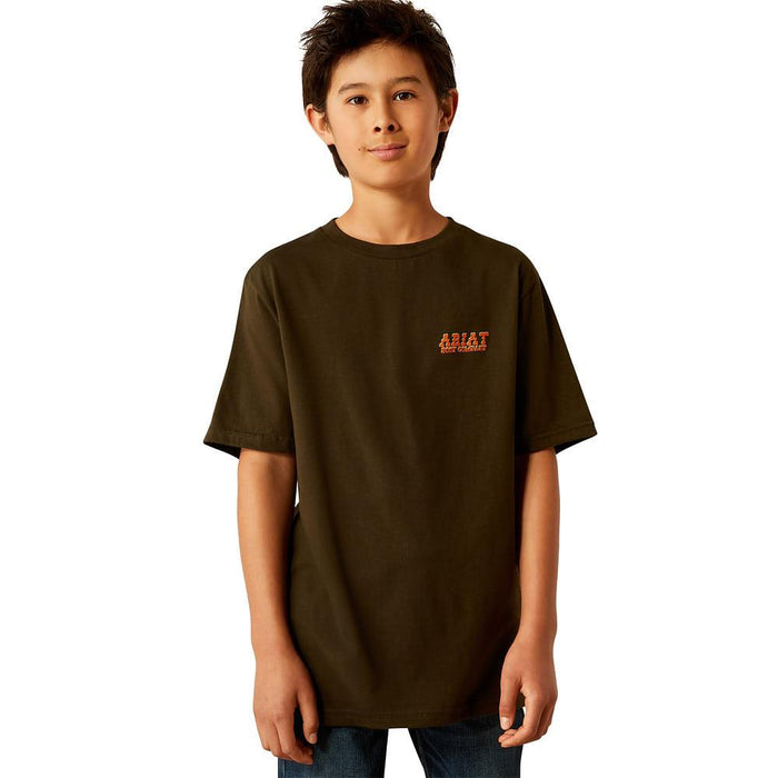 Boys Olive Possum Short Sleeve T-Shirt
