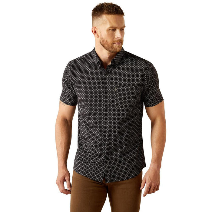 Men's Black Mars Modern Fit Short Sleeve Shirt