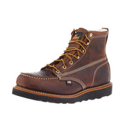 Men`s American Heritage 6In Lace Up Top Round Soft Toe Work Boot
