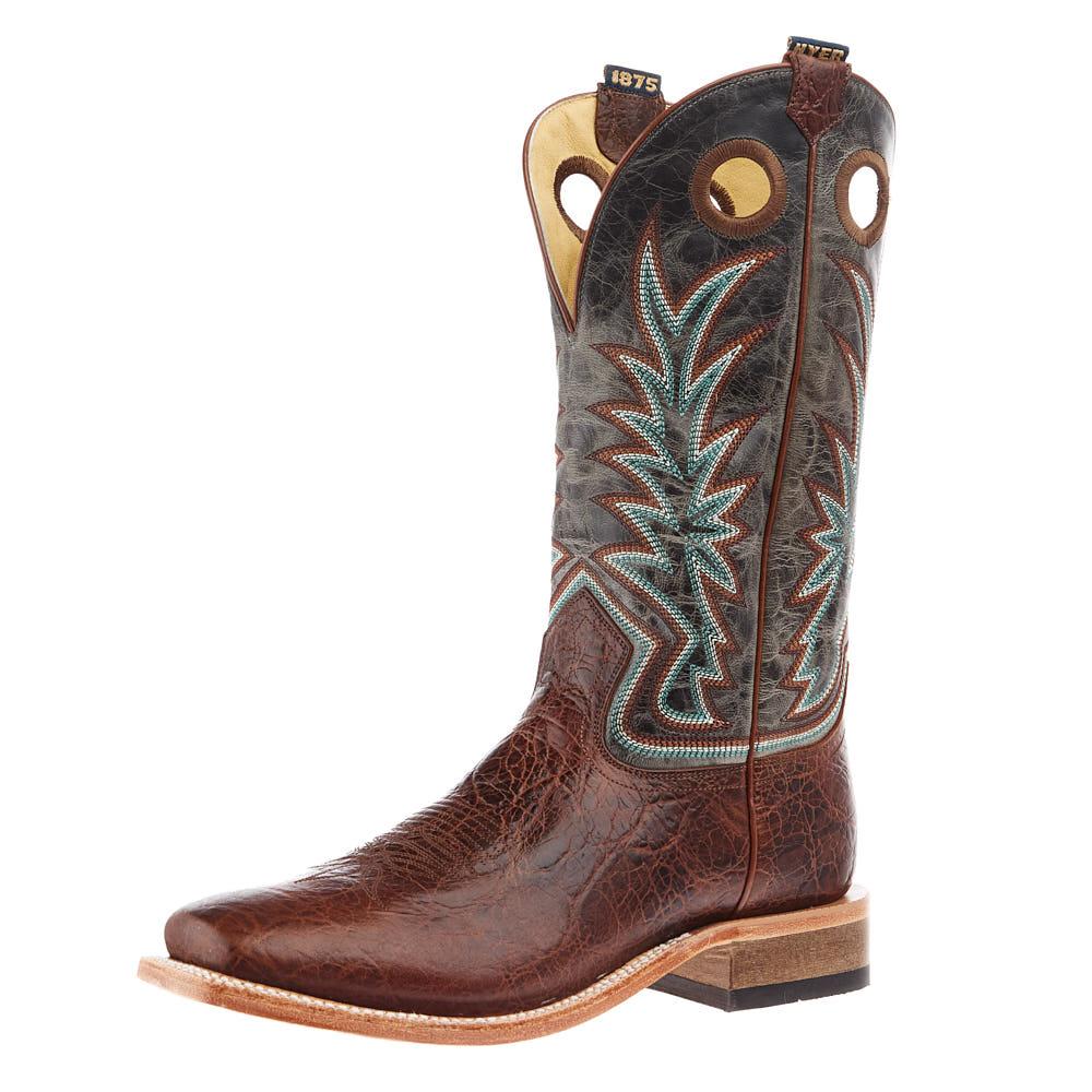 Hyer Boots Men`s Walton Brown Clay Cowhide 13In Slate Grey Goat