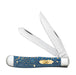 Smooth Blue Sycamore Wood Trapper Knife