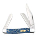 Smooth Blue Sycamore Wood Stockman Knife