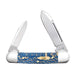 Smooth Blue Sycamore Wood Baby Butterbean Knife