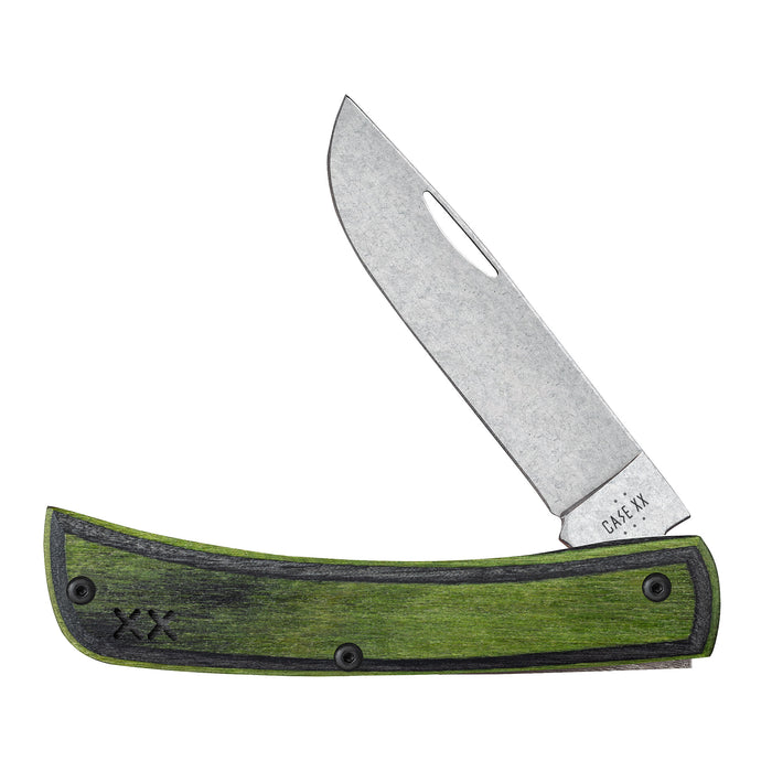 Crossroads Green Black Laminate Sod Buster Jr Knife