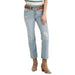 Womens Hannah Light Wash Crop Jeans