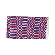 1340-76 Double Weave 32x64 Acrylic Blend Saddle Blanket Red White and Blue