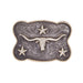 Belt Buckle with Longhorn and Stars