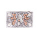 Indian Headress Belt Buckle with Copper Scroll Headresses and Engraved Iron