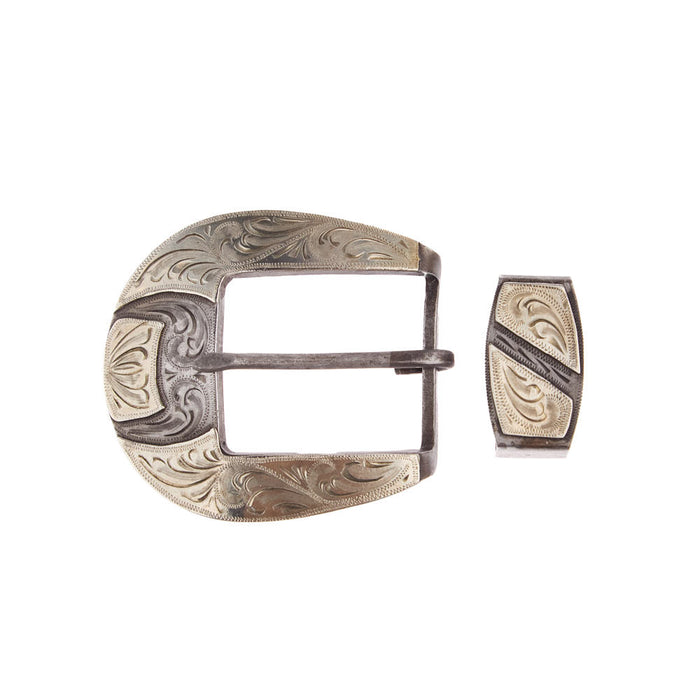 Blue Iron Bar 1.5in Buckle and Keeper