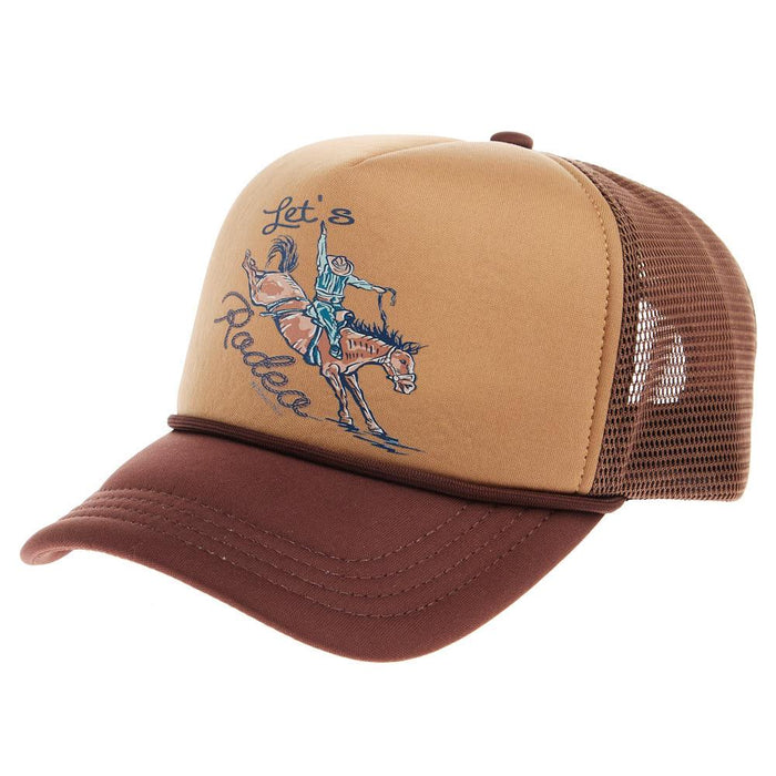 Mens Lets Go Rodeo Snapback Trucker Cap