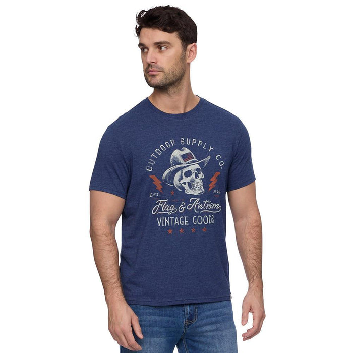Navy Lighting Skull Tee