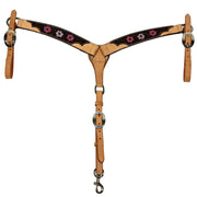 Pink Flower Pony Breast Collar