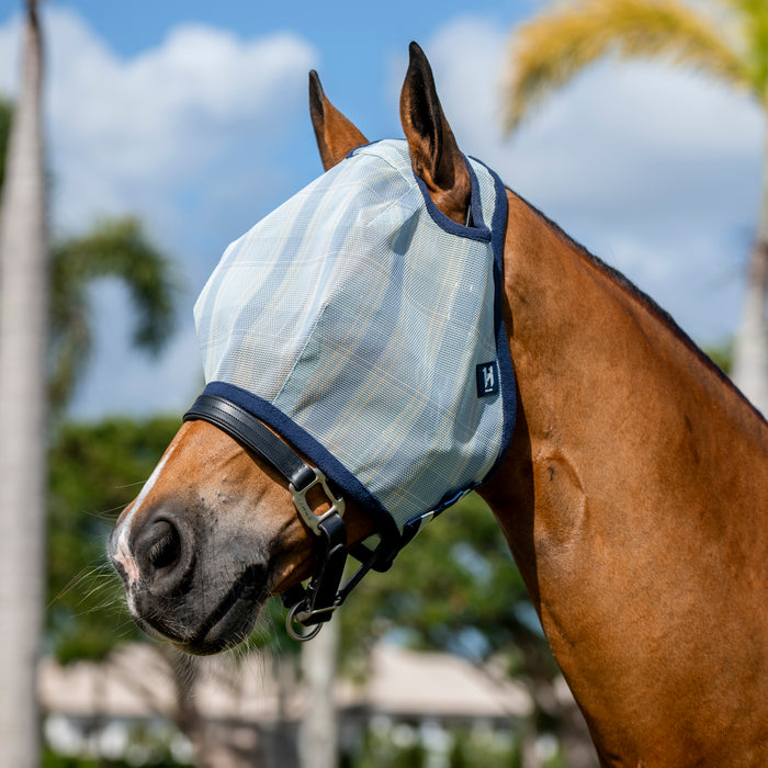 Newmarket Witney and Navy No Ears Horse Fly Mask