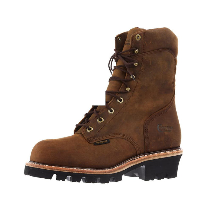 Men`s Waterproof Steel Toe Logger Work Boot