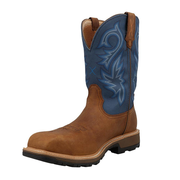 Mens Ultralite 11in Rustic Brown Top Nano Square Toe Work Boot