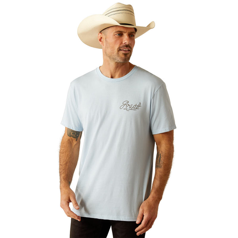 Mens Sky Blue Cactus Roper Tee