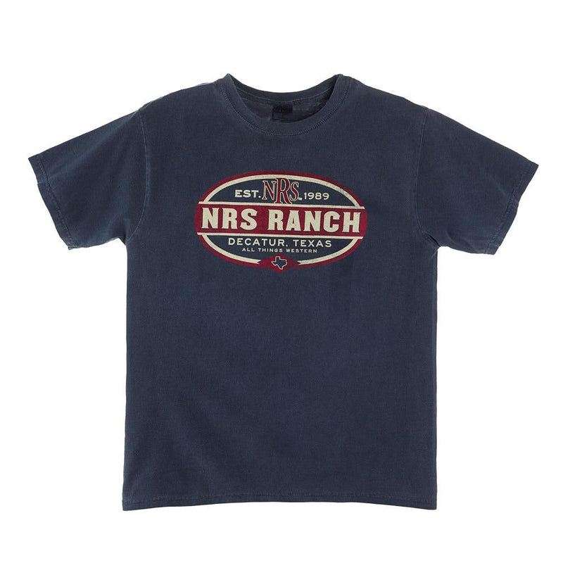 NRS Ranch Oval Logo Indigo Short Sleeve T-Shirt