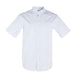 Men's White Solid Twill Short Sleeve Shirt