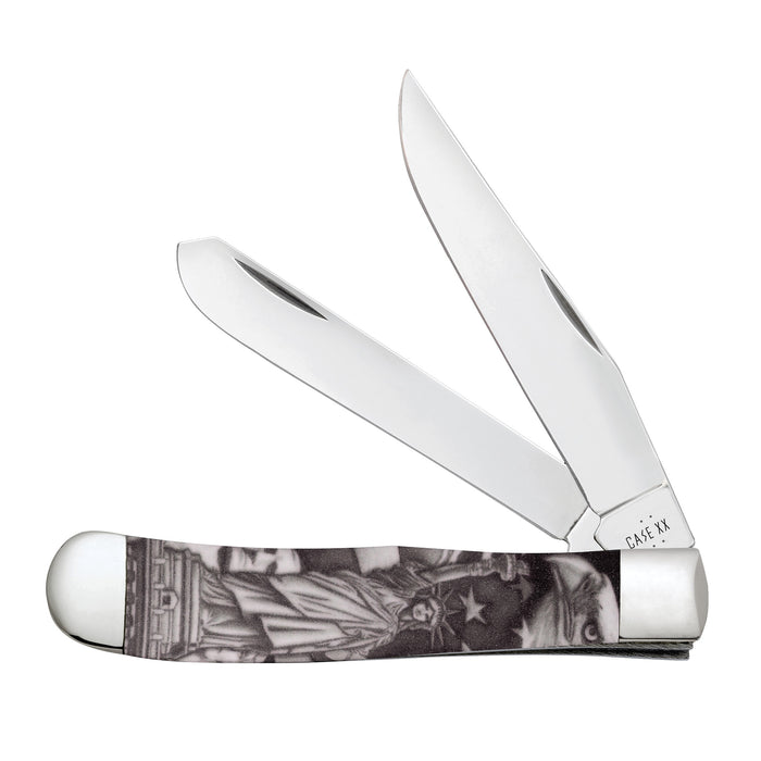 Color Infusion Patriotic Statue of Liberty Trapper Knife
