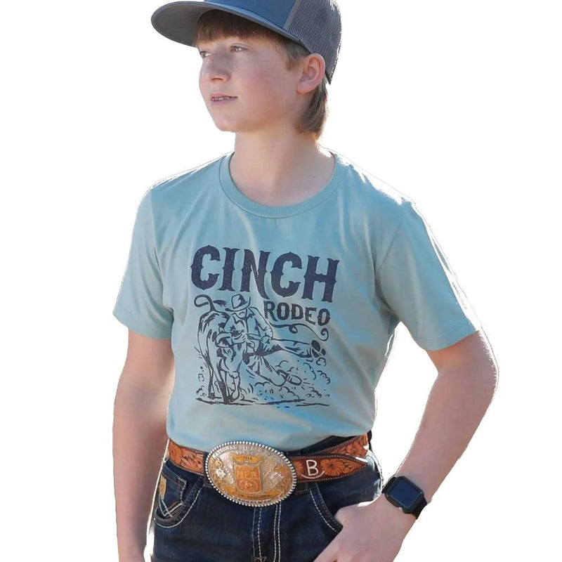 Boy's Green Rodeo Graphic Short Sleeve Tee Shirt