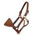 Chocolate Floral Roughout Leather Bronc Halter